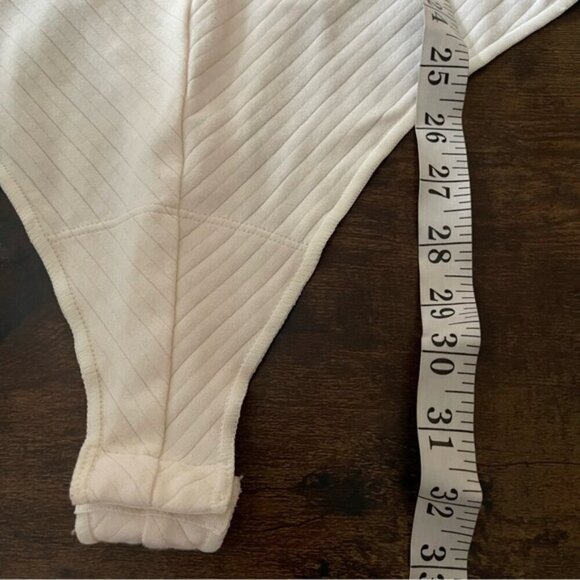Knix Papaya Mock Neck Bodysuit in ivory size 3X soft ribbed cotton blend - Picture 8 of 9